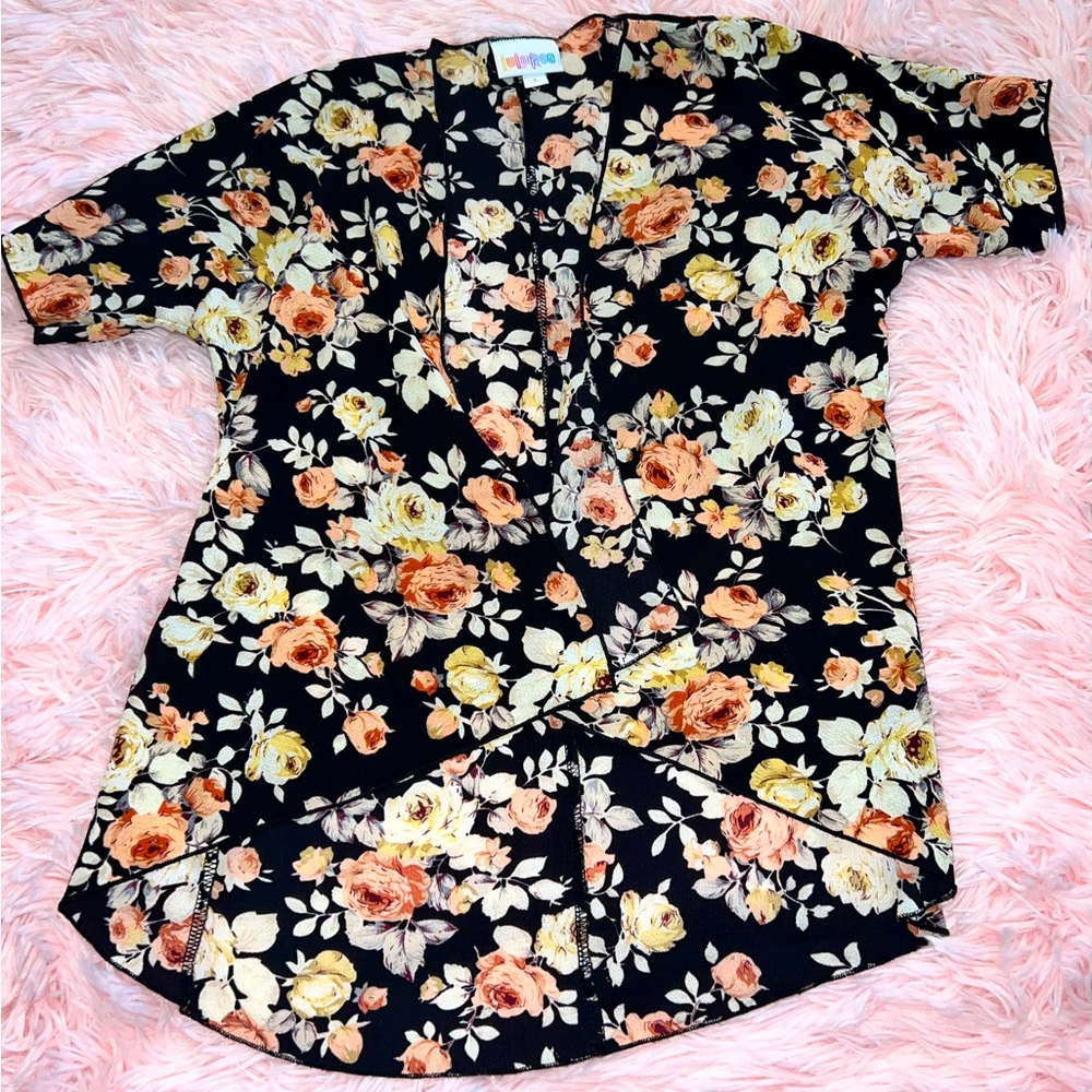 LuLaRoe Bianka Roses Like New Size 1